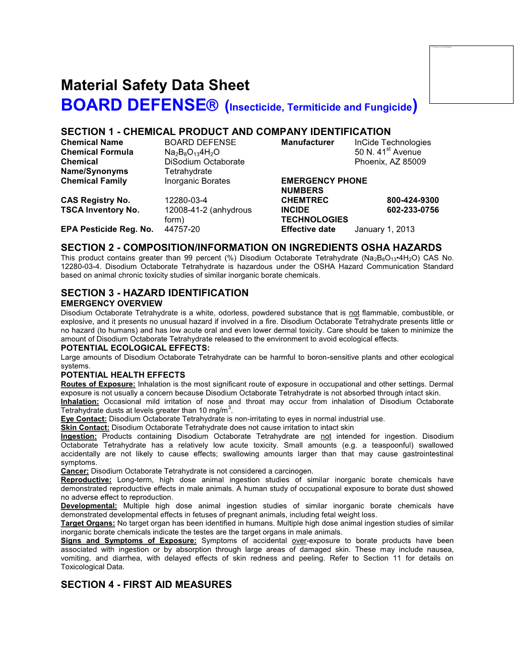 MSDS Board Defense