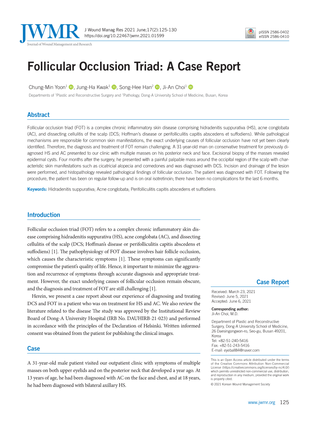 Follicular Occlusion Triad: a Case Report