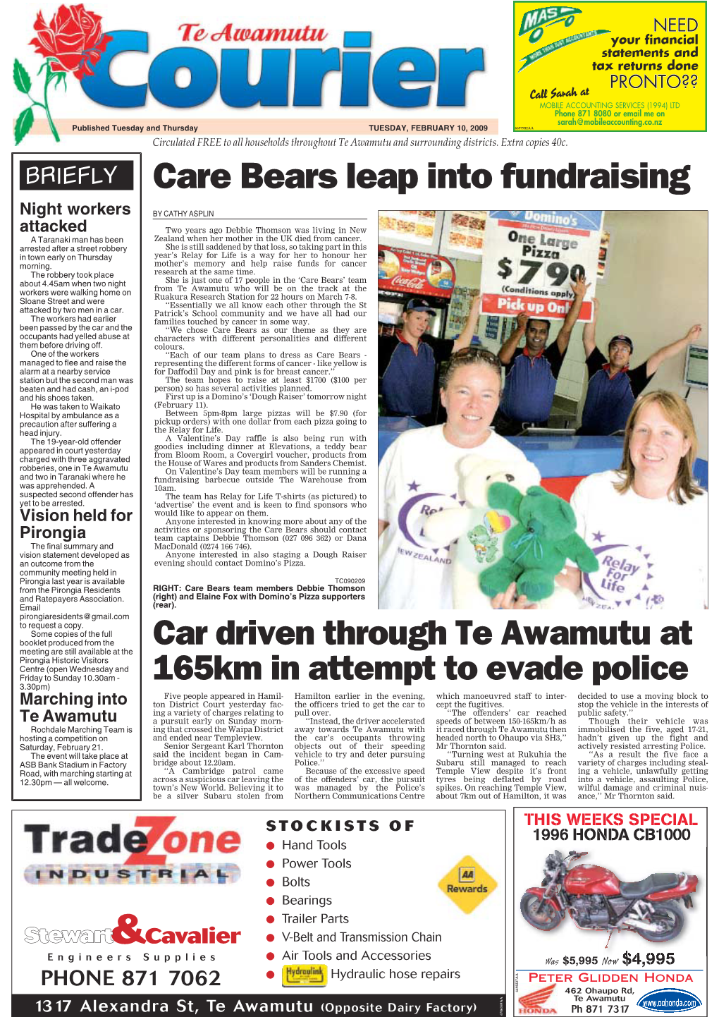 Te Awamutu Courier, Tuesday, February 10, 2009