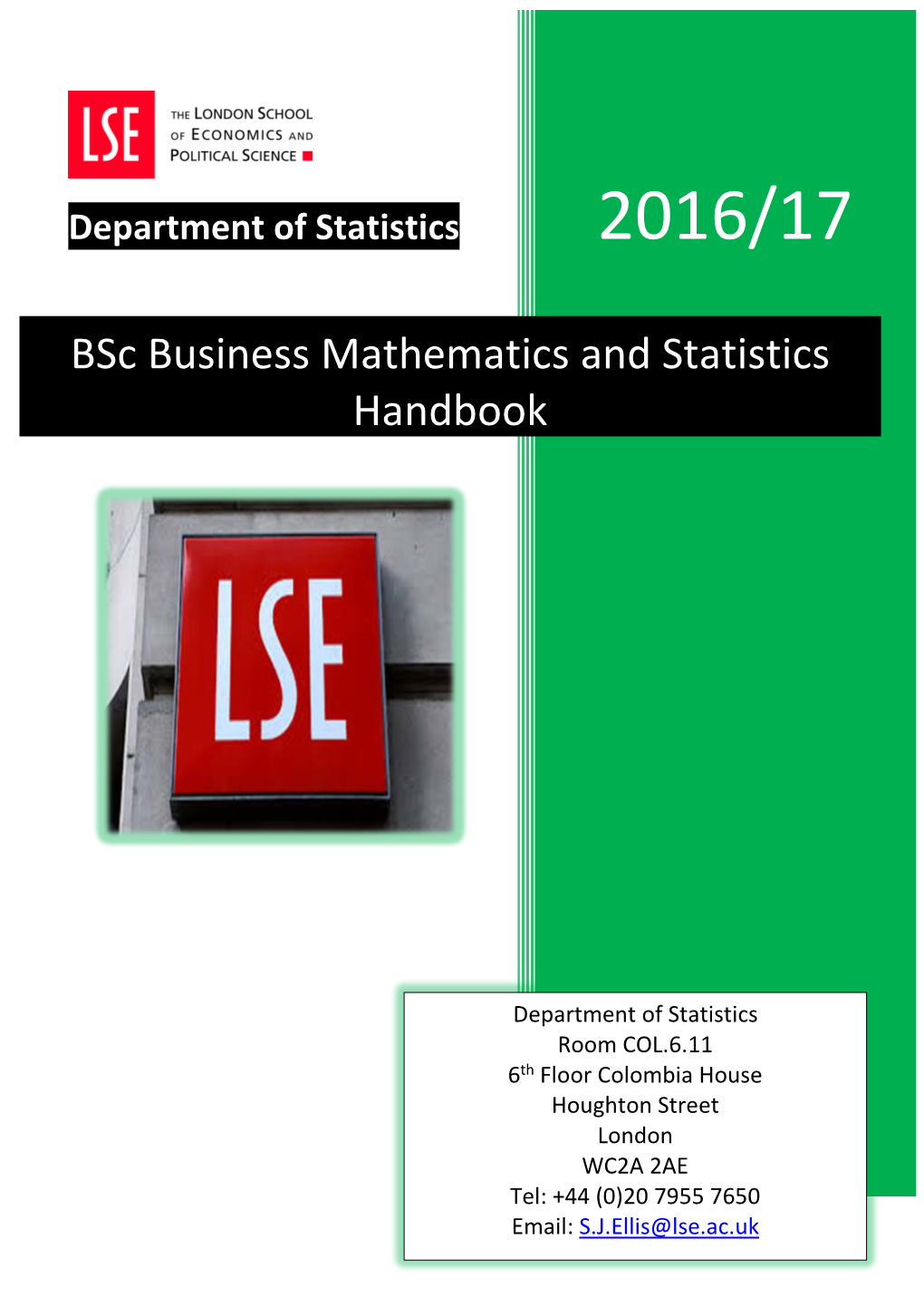 Bsc Business Mathematics and Statistics Handbook