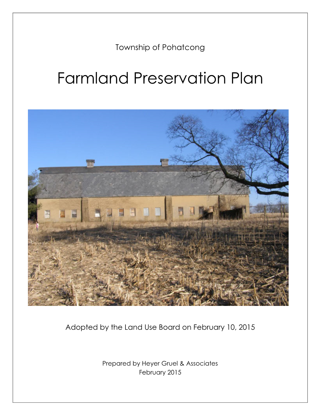 Farmland Preservation Plan