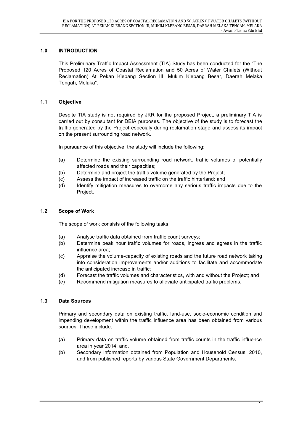 Appendix 7.3 Traffic Impact Assessment