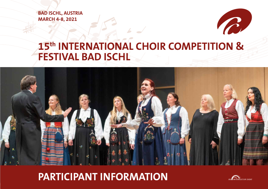 15Th INTERNATIONAL CHOIR COMPETITION & FESTIVAL BAD