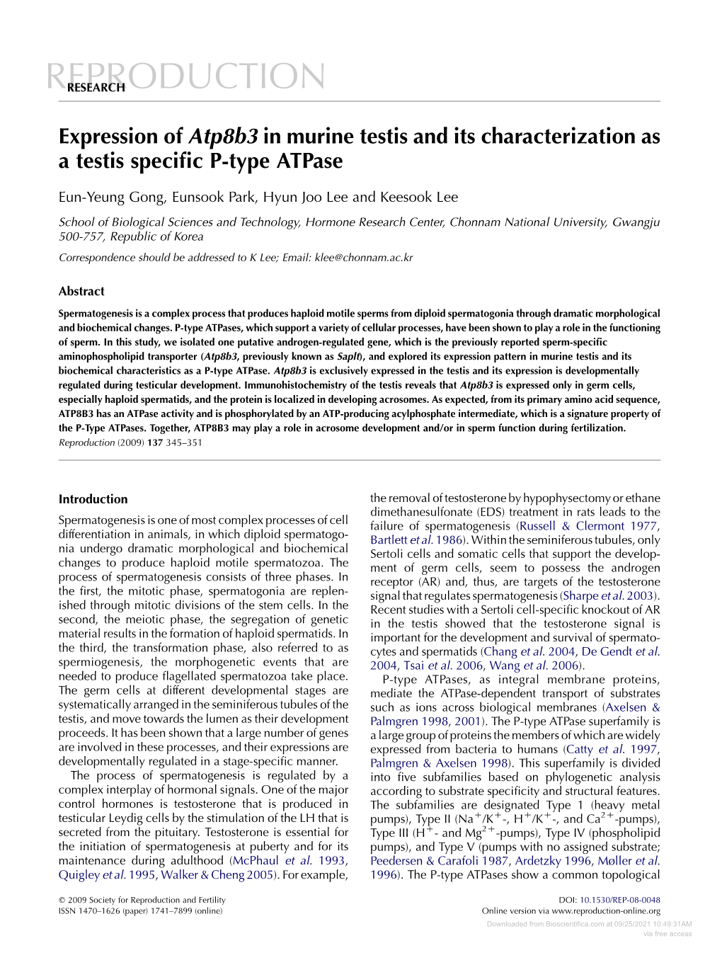 Inhibin, Activin, Follistatin and FSH Serum Levels and Testicular