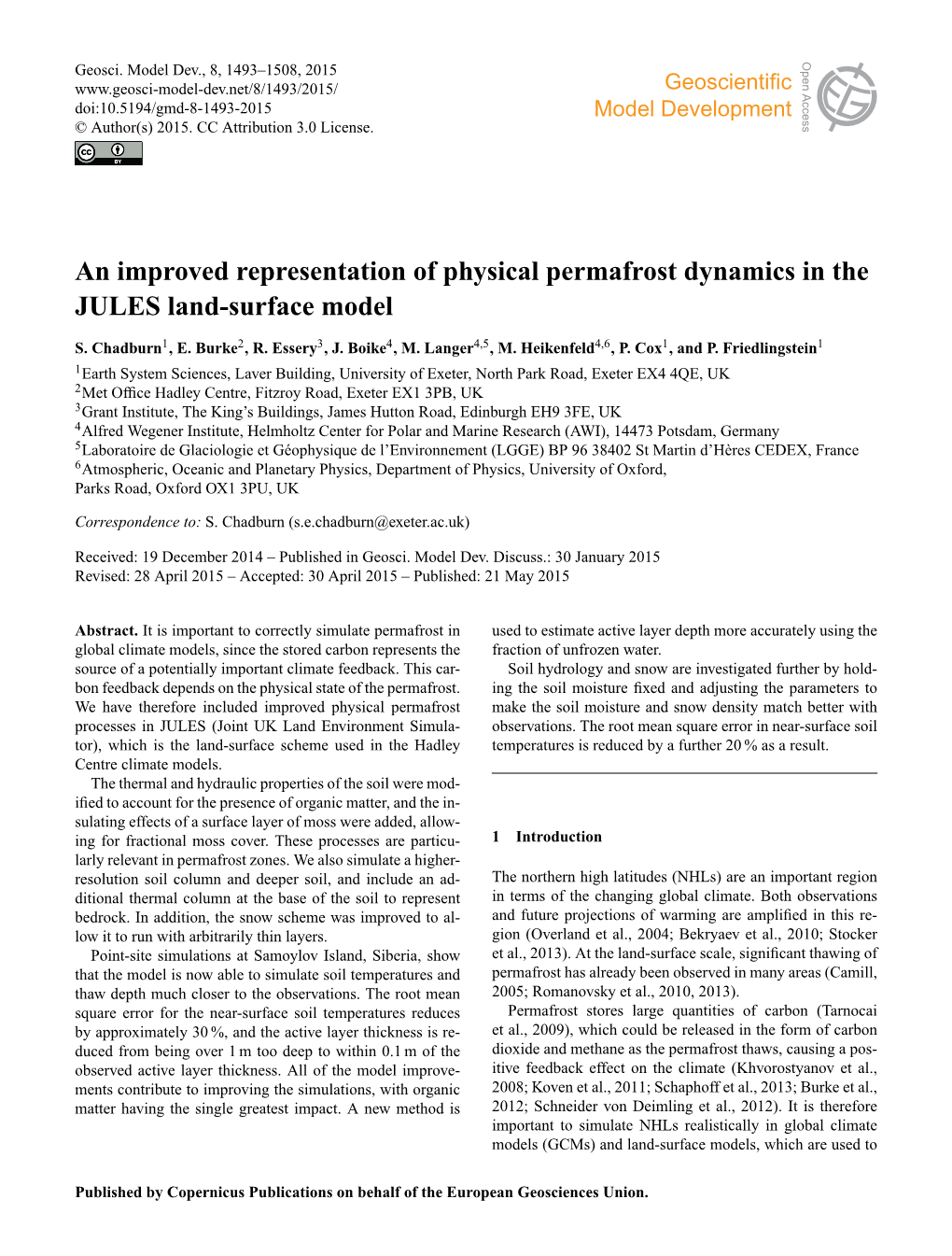 An Improved Representation of Physical Permafrost Dynamics in the JULES Land-Surface Model