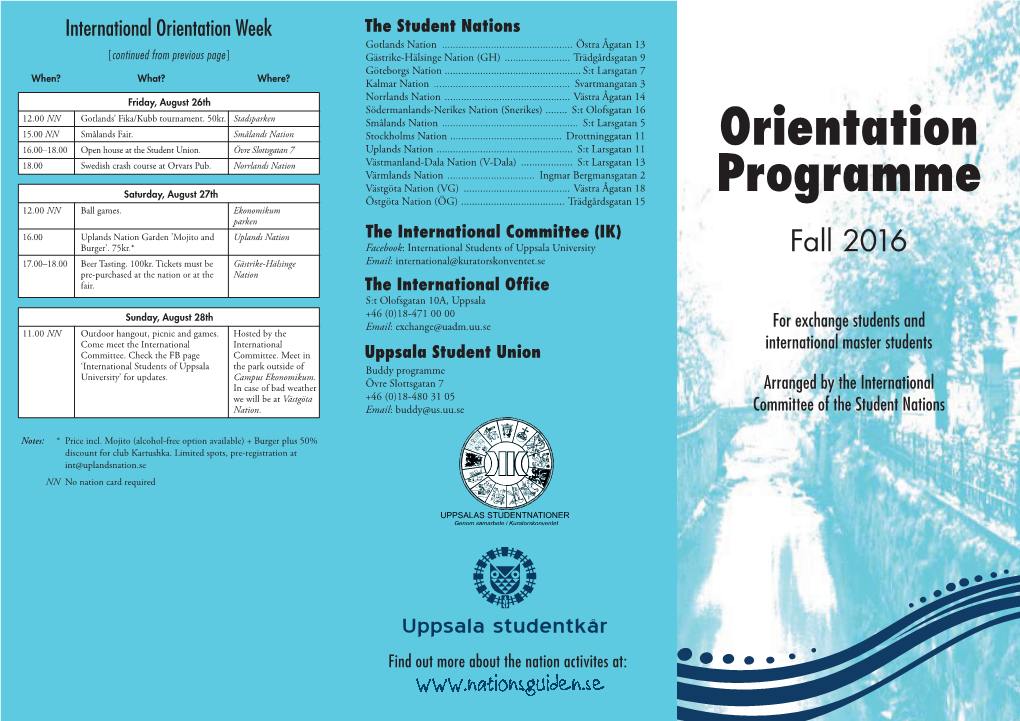 Orientation Programme