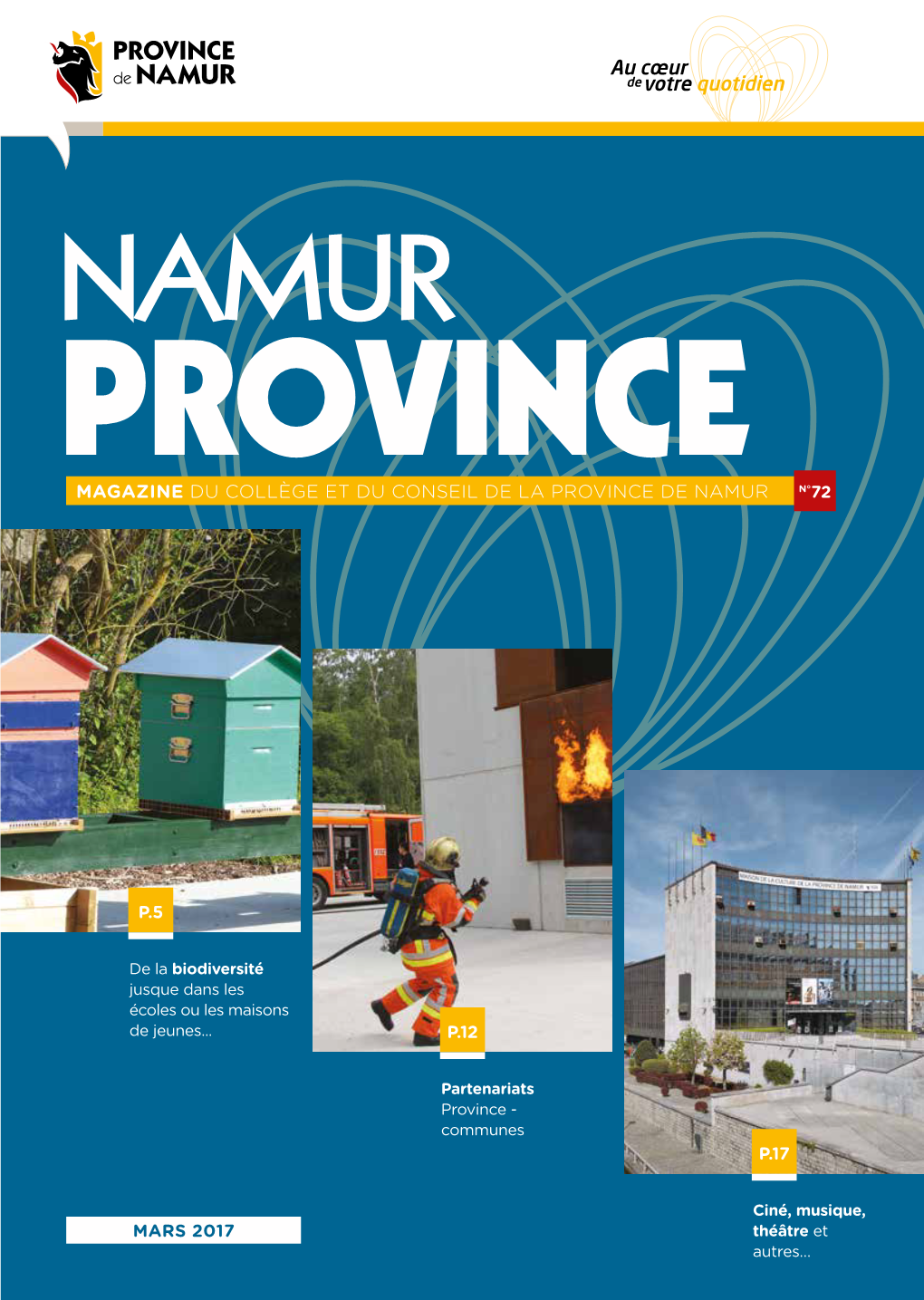 Magazine Du Collège Et Du Conseil De La Province De Namur N°72