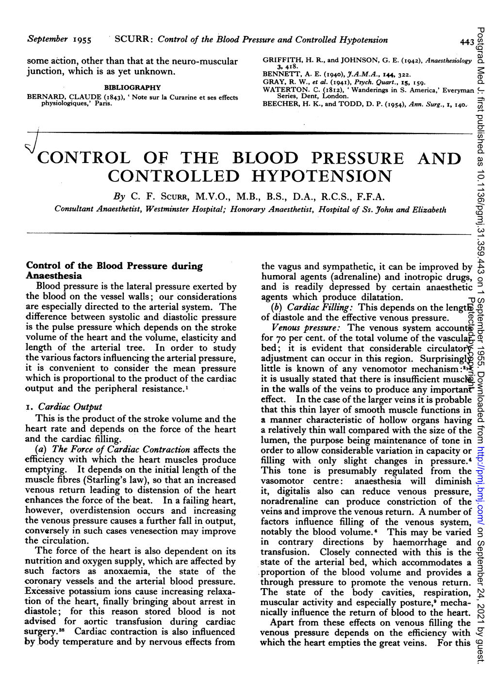 Controlled Hypotension 443 Some Other Than That at the Neuro-Muscular GRIFFITH, H