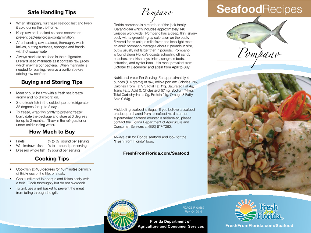 Pompano Recipes Brochure