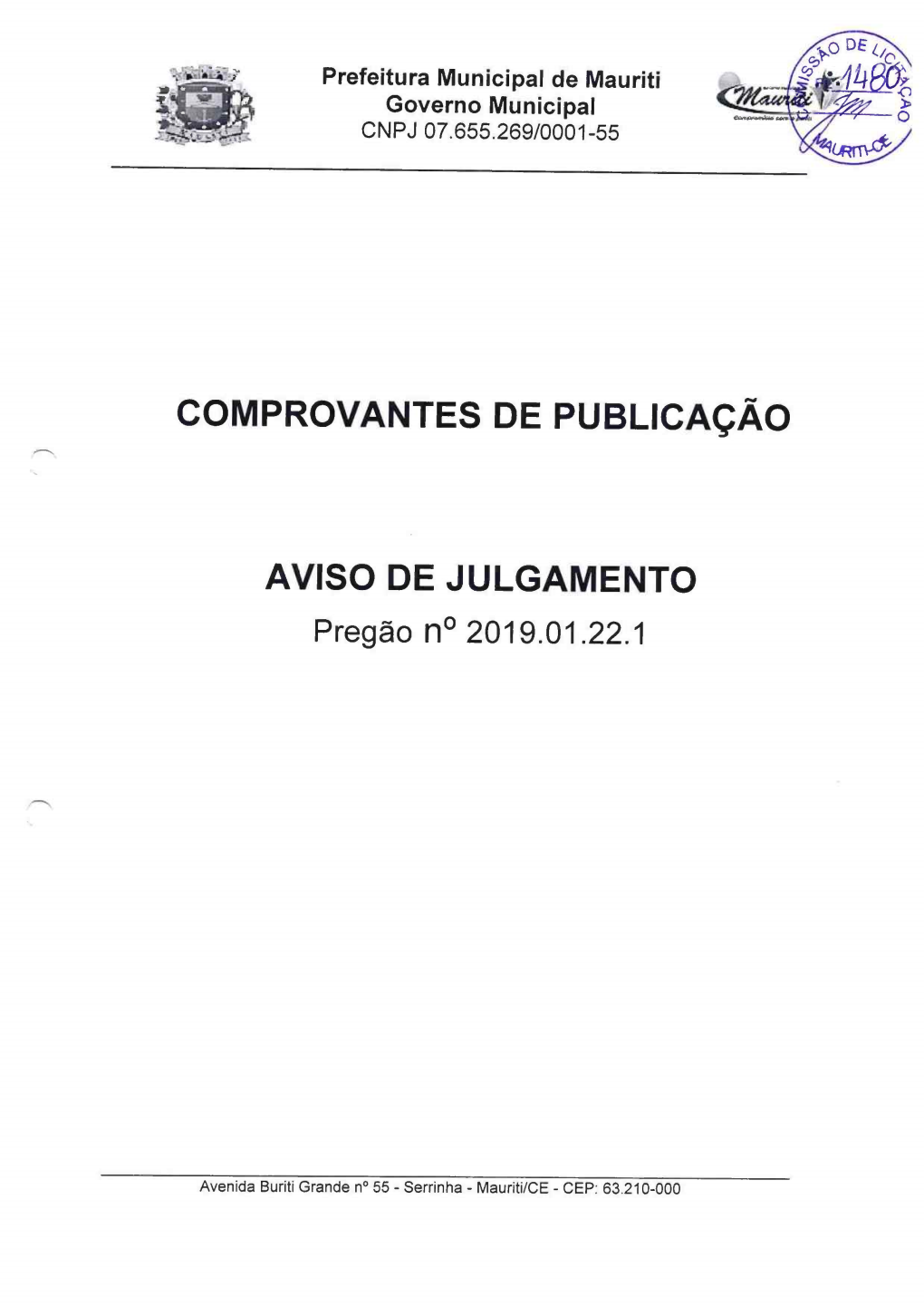 Comprovantes De Publicação