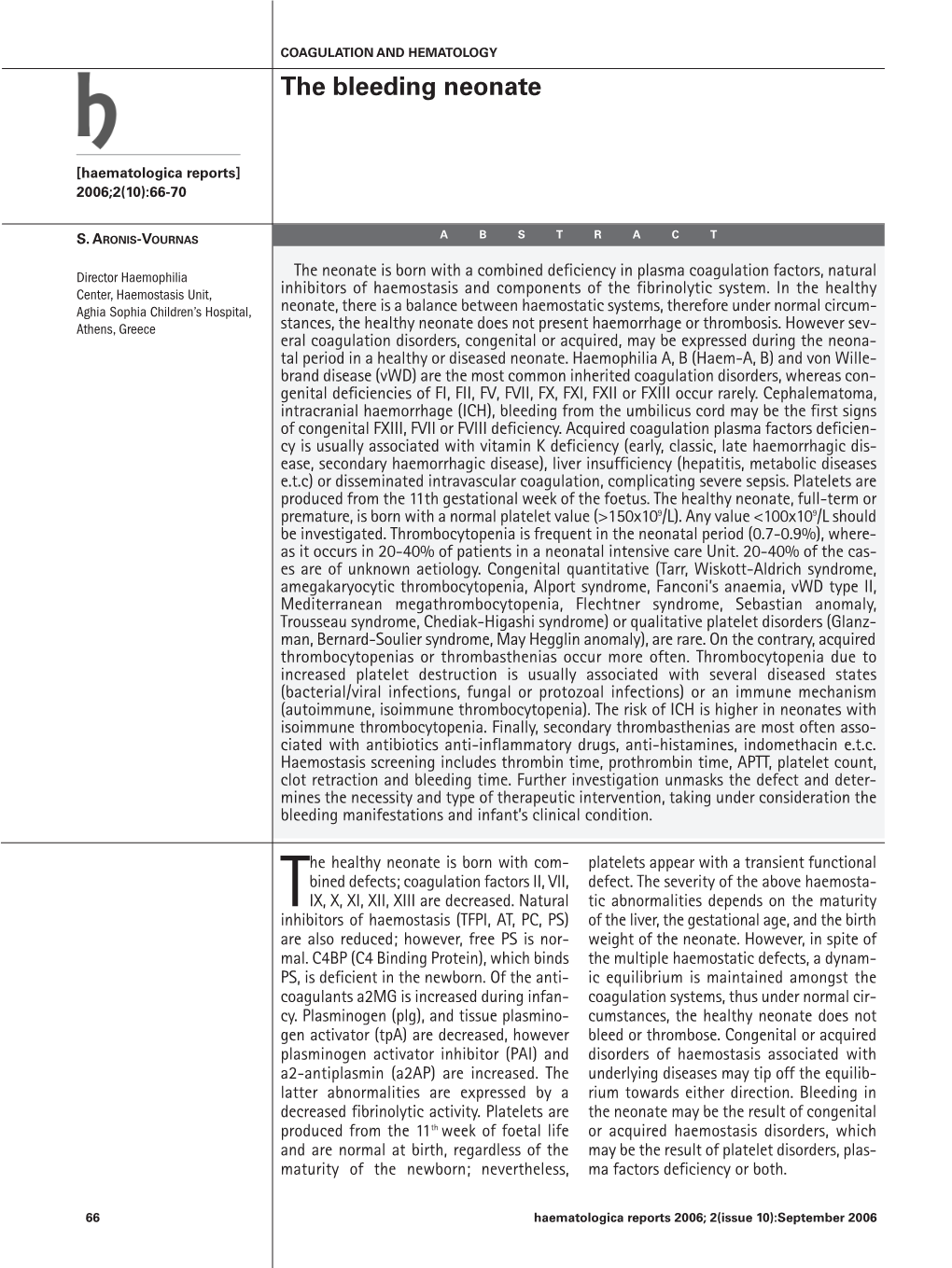 The Bleeding Neonate