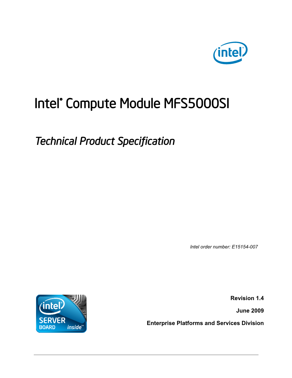 Technical Product Specification