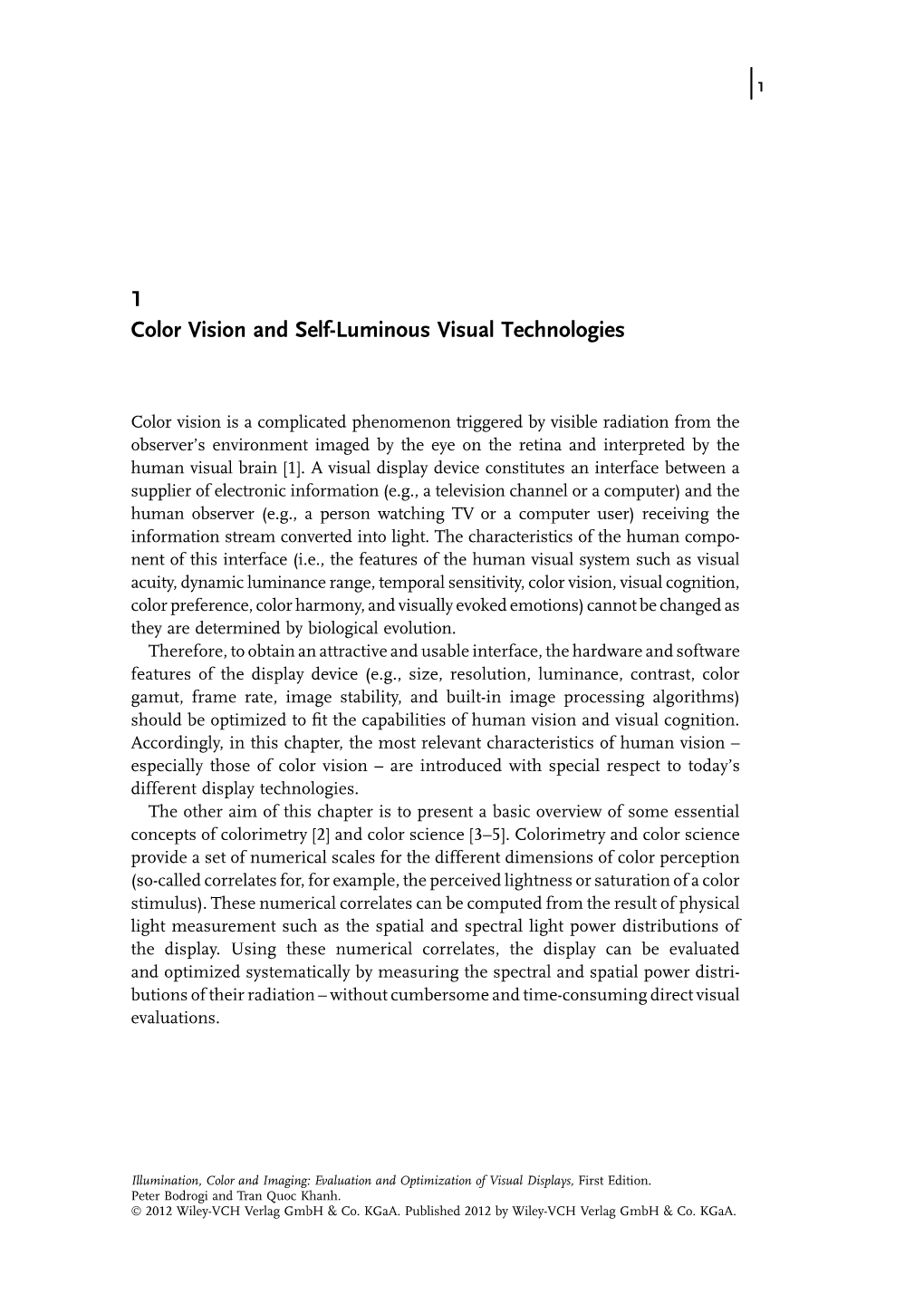 1 Color Vision and Self-Luminous Visual Technologies