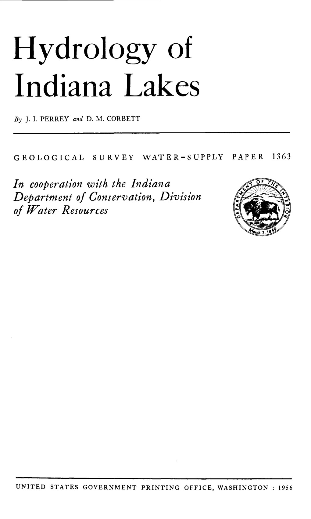 Hydrology of Indiana Lakes