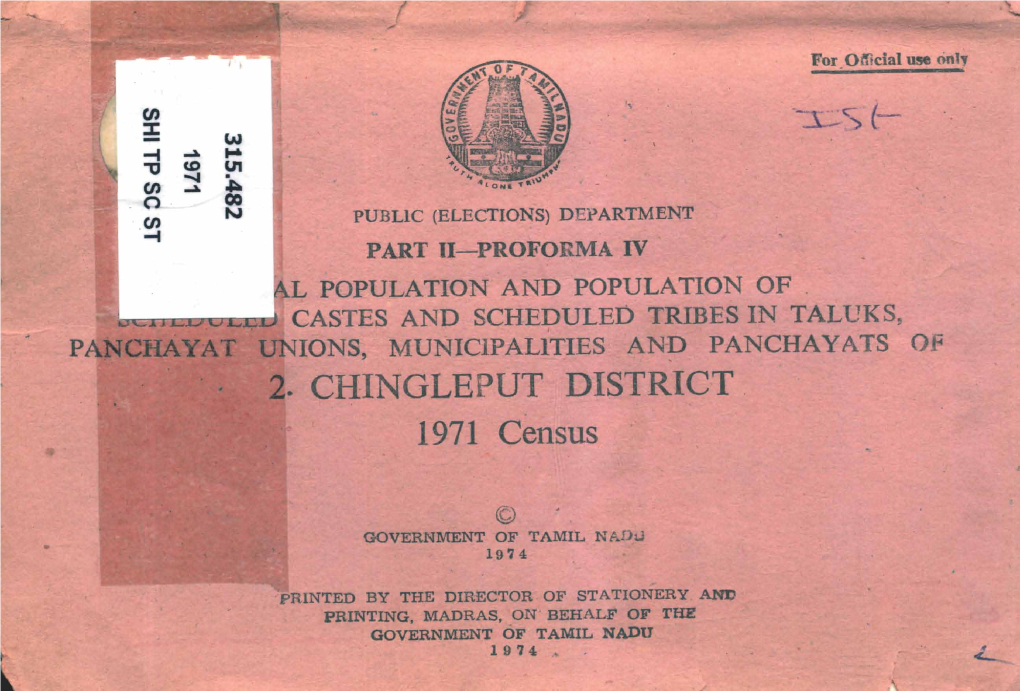 Total Population and Population of Scheduled Castes and Scheduled