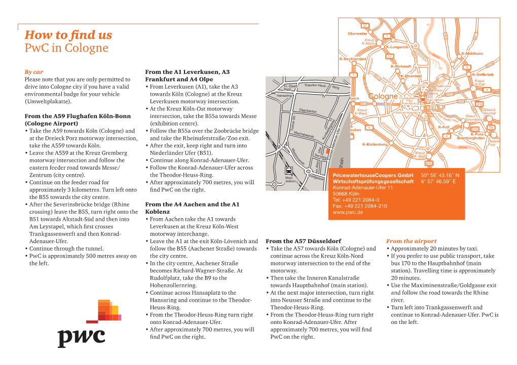 How to Find Us Pwc in Cologne Page 2