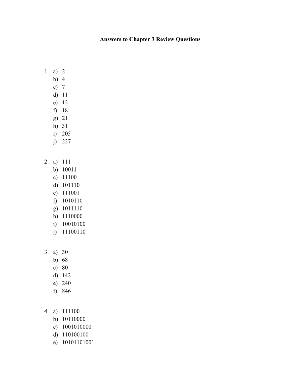 Answers to Chapter 3 Review Questions