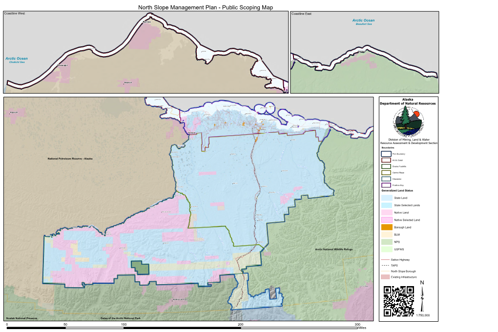 North Slope Management Plan - Public Scoping Map Coastline West Coastline East