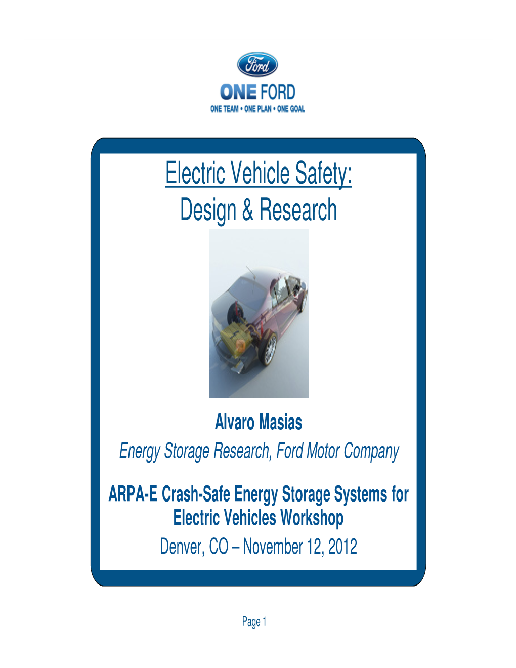 Electric Vehicle Safety: Design & Research