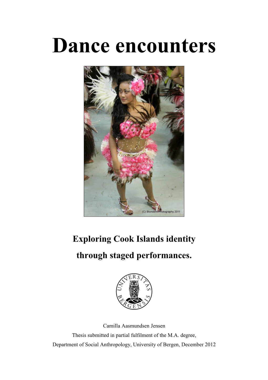 Cook Islands Identity Through Staged Performances