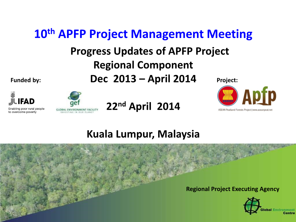 (APFP) IFAD/GEF Project on Rehabilitation and Sustainable Use