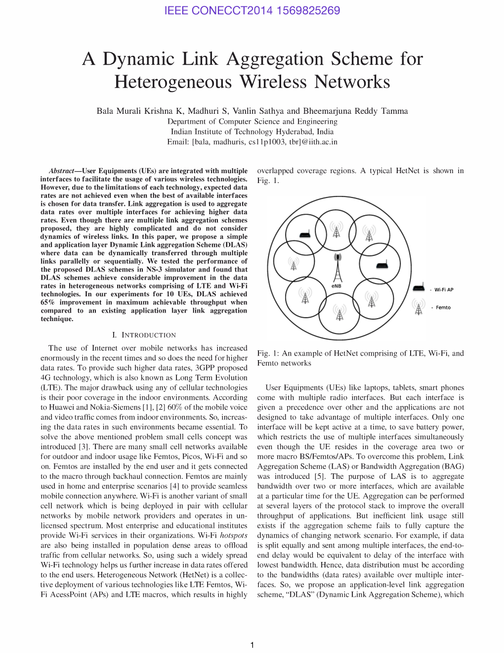 A Dynamic Link Aggregation Scheme for Heterogeneous Wireless Networks