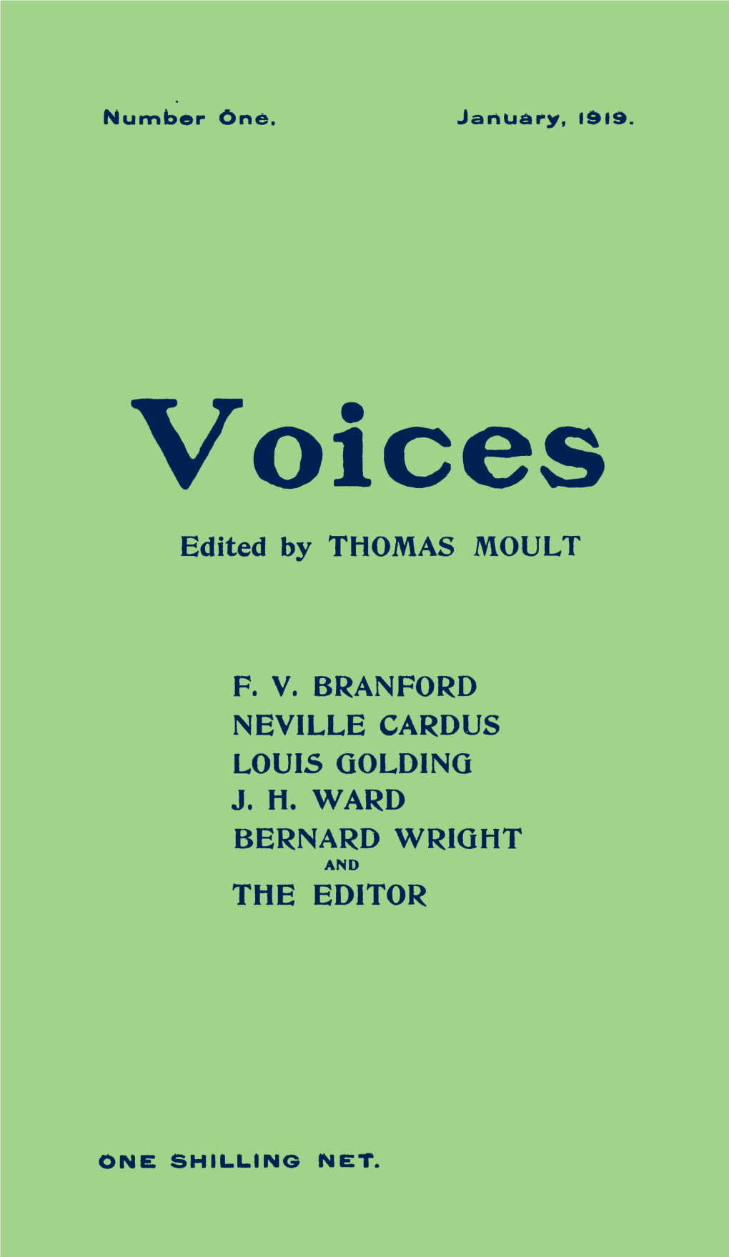 Voices Edited by THOMAS MOULT