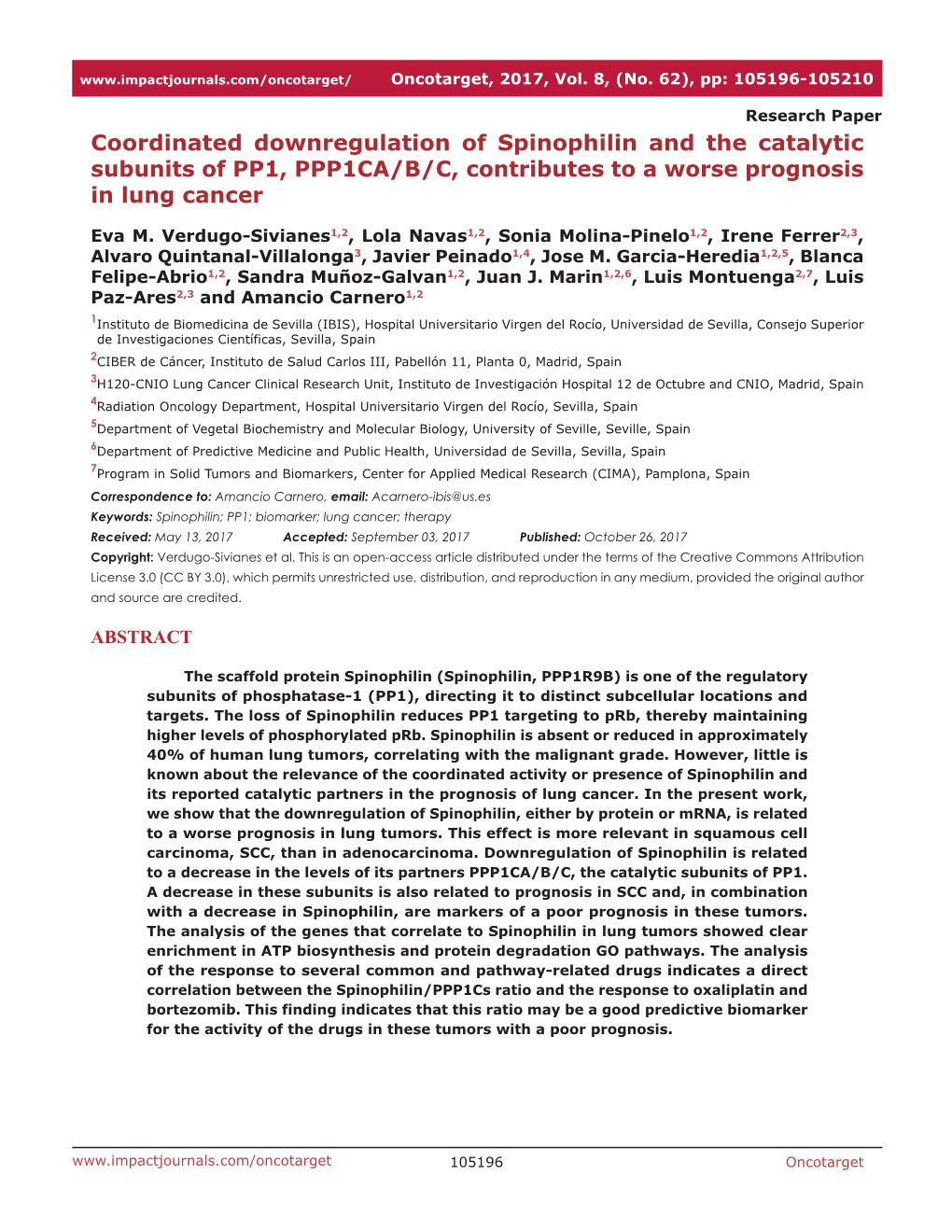 Coordinated Downregulation of Spinophilin and the Catalytic Subunits of PP1, PPP1CA/B/C, Contributes to a Worse Prognosis in Lung Cancer