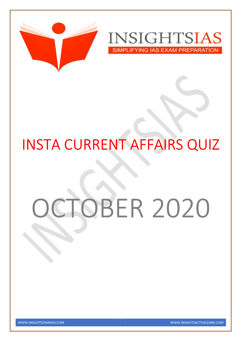 Insta Current Affairs Quiz