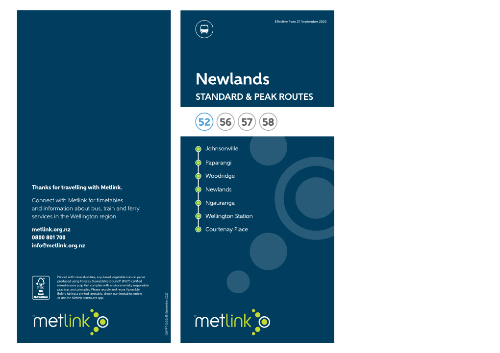 Newlands STANDARD & PEAK ROUTES