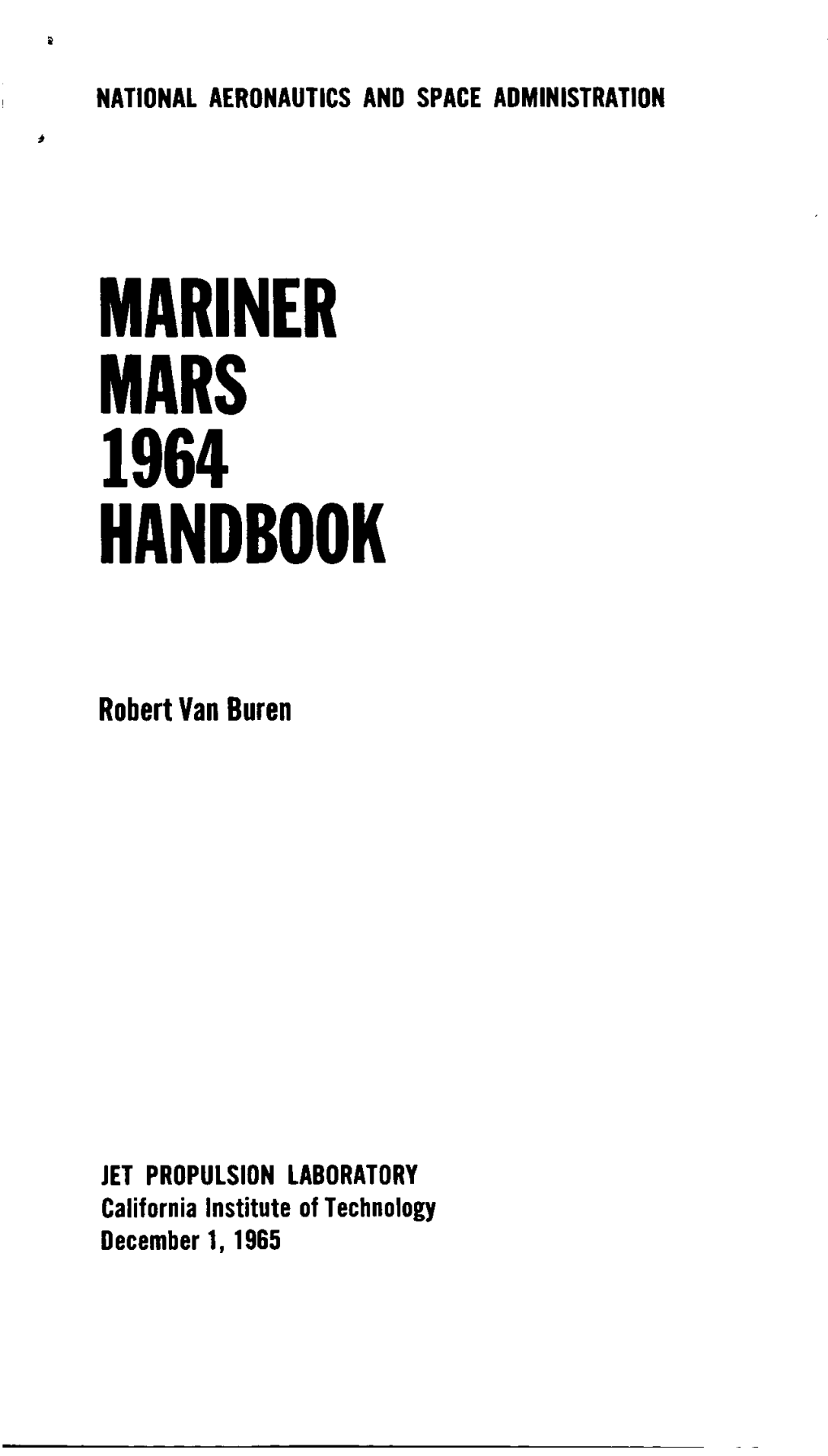 Mariner Mars 1964 Handbook