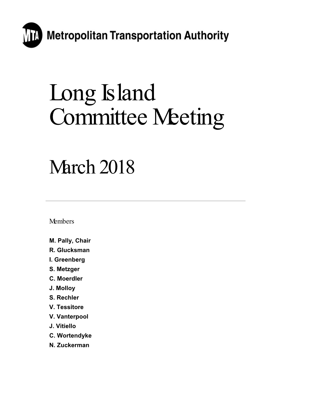 Long Island Committee Meeting