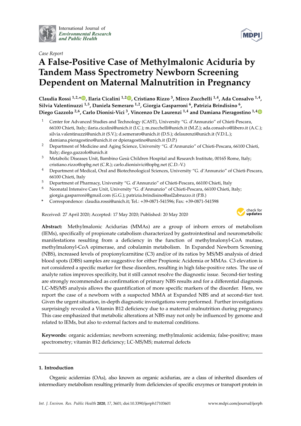 A False-Positive Case of Methylmalonic Aciduria by Tandem Mass Spectrometry Newborn Screening Dependent on Maternal Malnutrition in Pregnancy