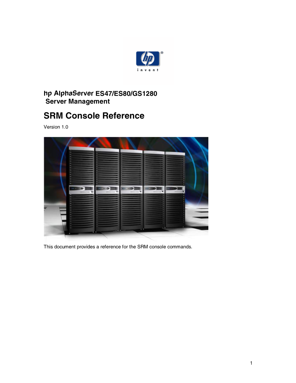 SRM Console Reference Version 1.0