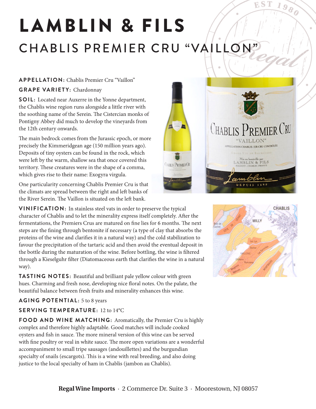 Lamblin Chablis Premier Cru Vaillons