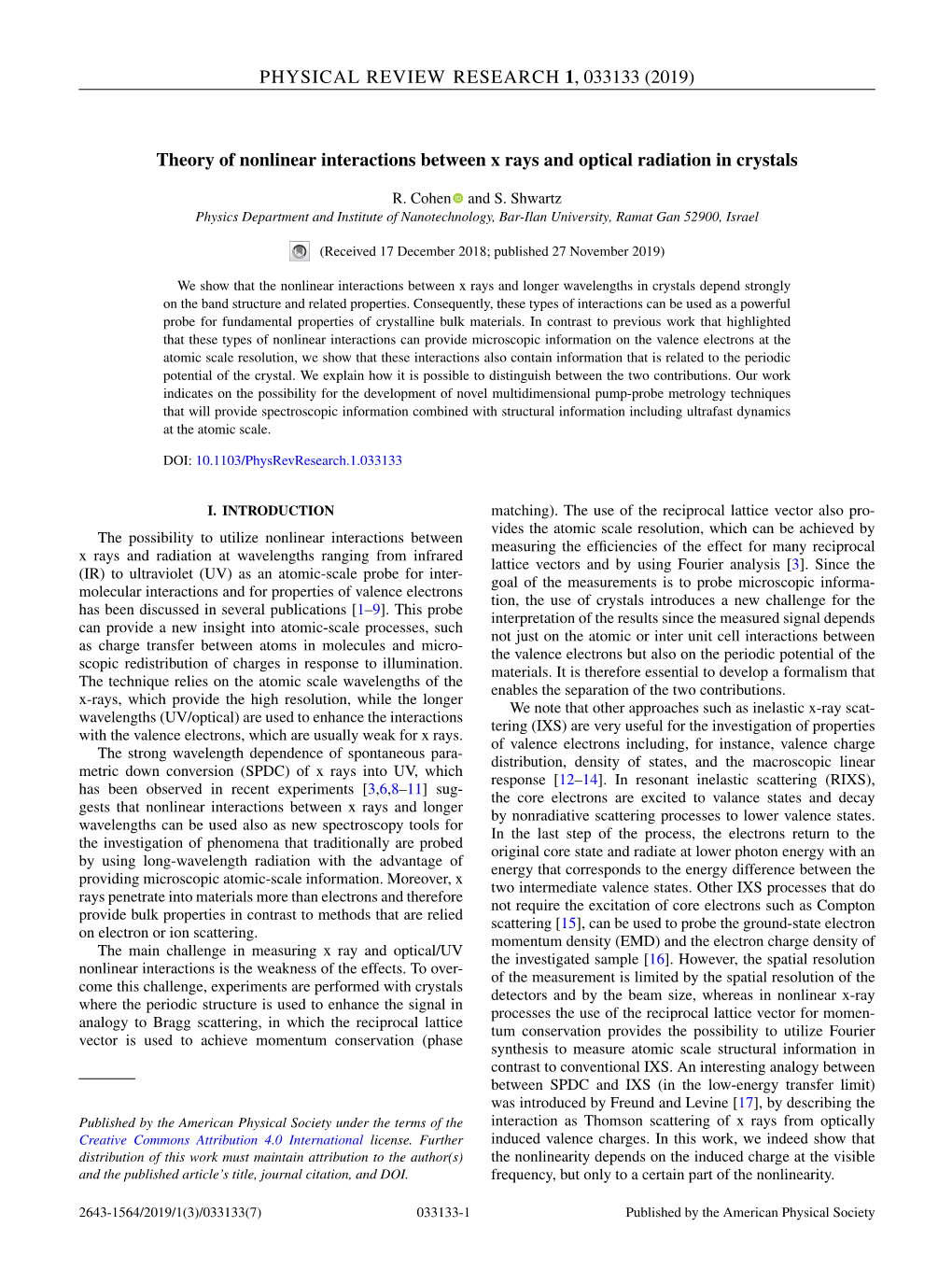 Theory of Nonlinear Interactions Between X Rays and Optical Radiation in Crystals