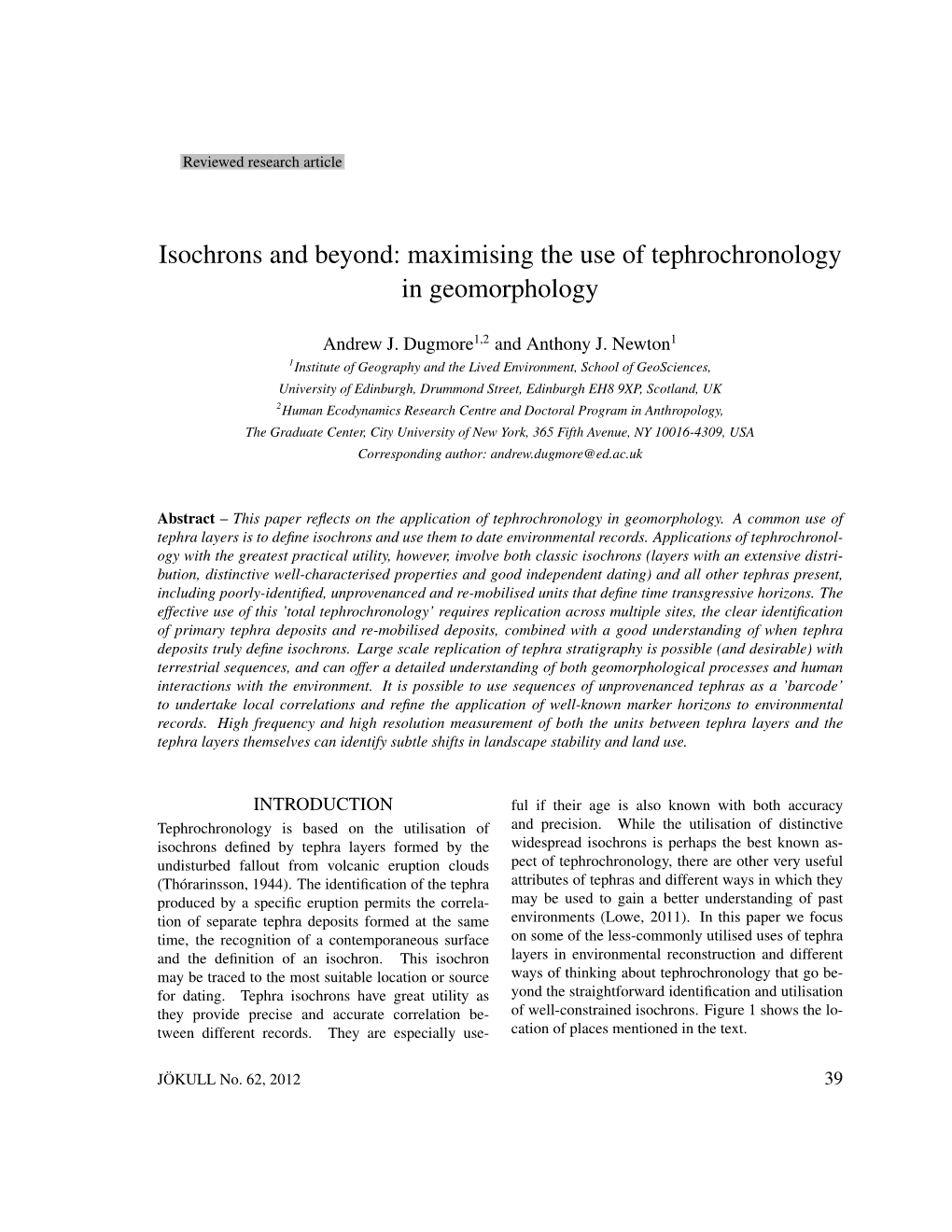 Isochrons and Beyond: Maximising the Use of Tephrochronology in Geomorphology