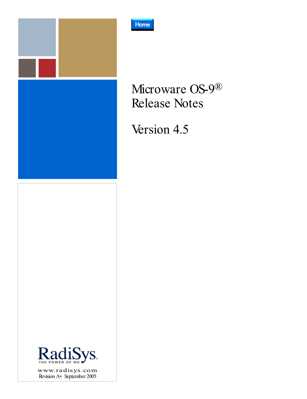 Microware OS-9 Release Notes Version