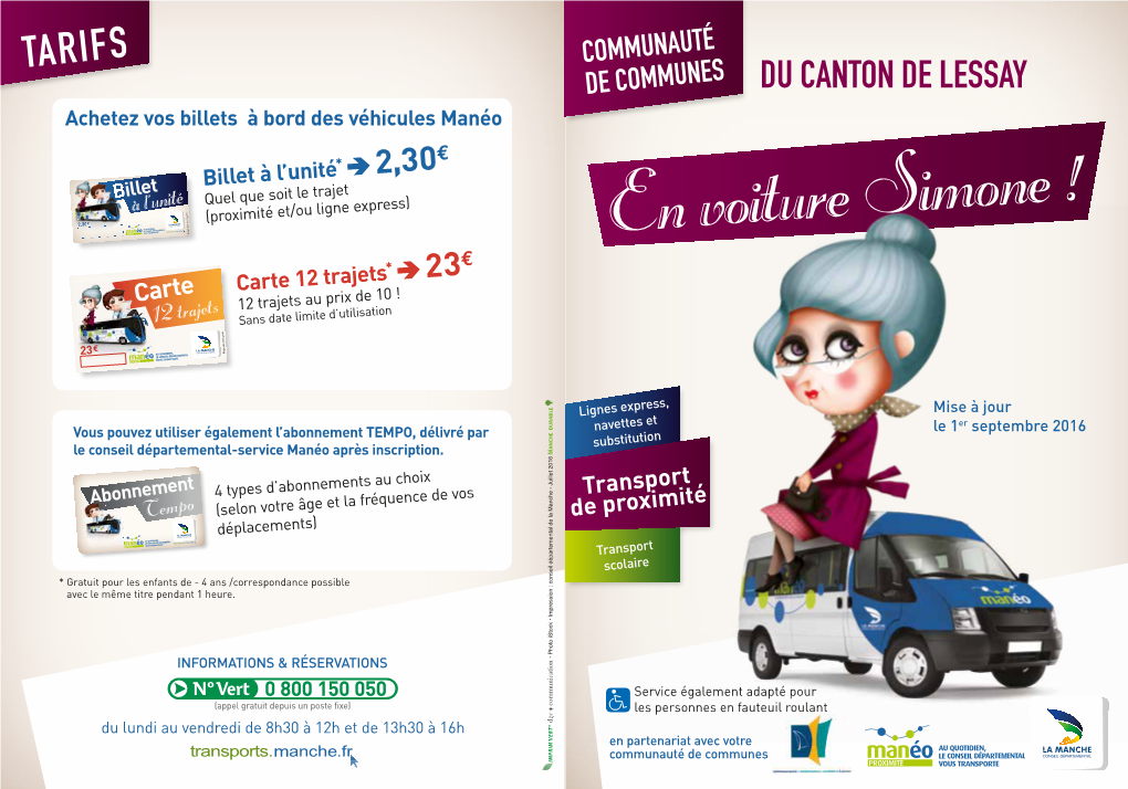 Tarifs Communauté De Communes Du Canton De Lessay