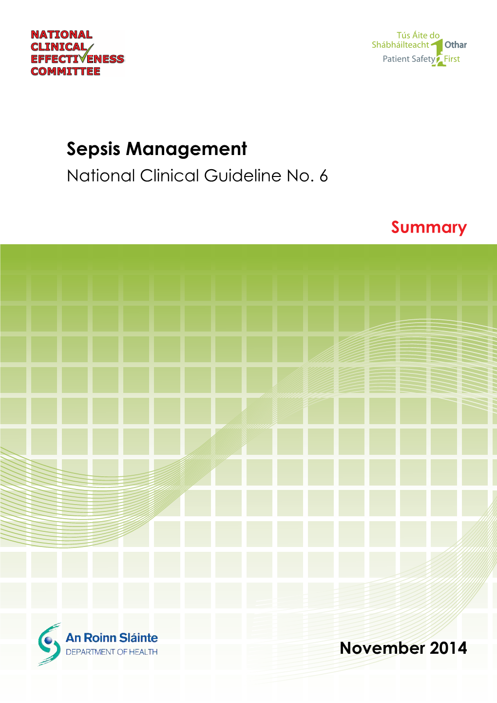 Sepsis Management National Clinical Guideline No
