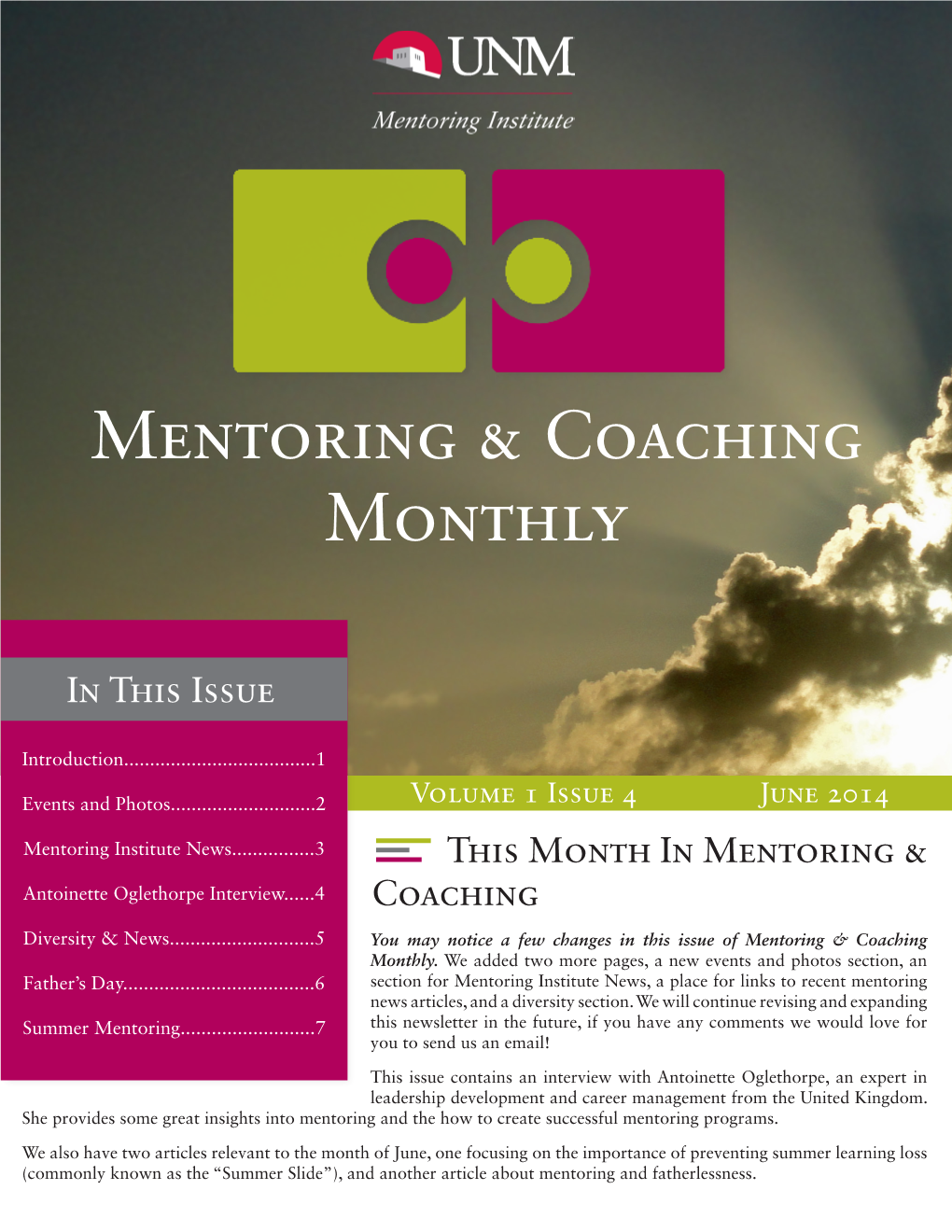 Mentoring & Coaching Monthly