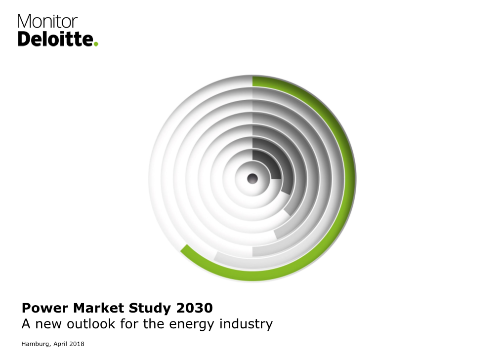 Deloitte's' Power Market Study 2030: a New Outlook for the Energy Industry