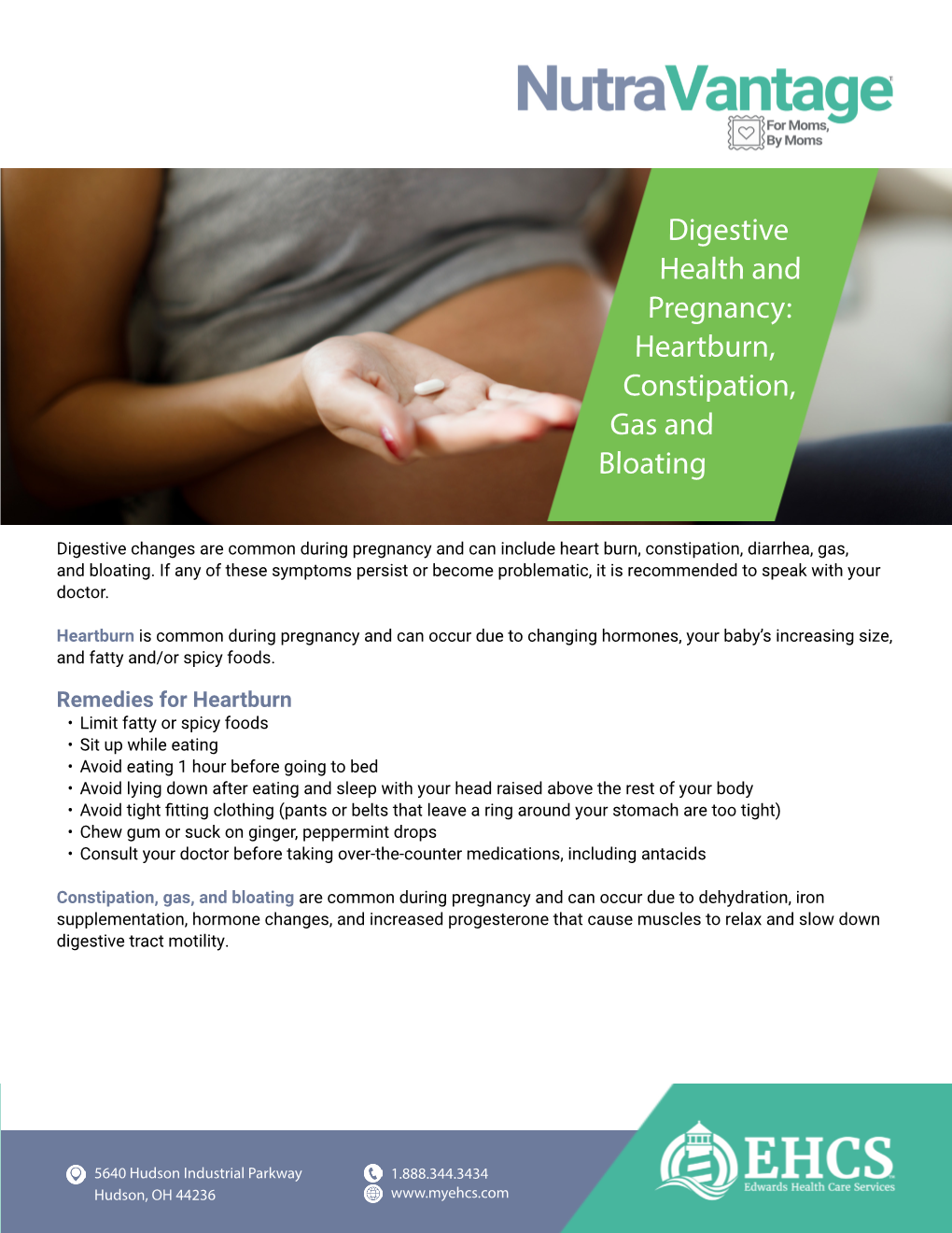 Digestive Health and Pregnancy: Heartburn, Constipation, Gas and Bloating