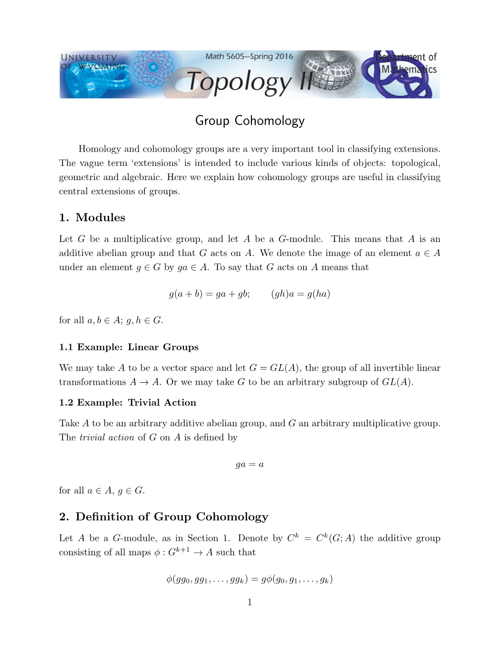 Group Cohomology