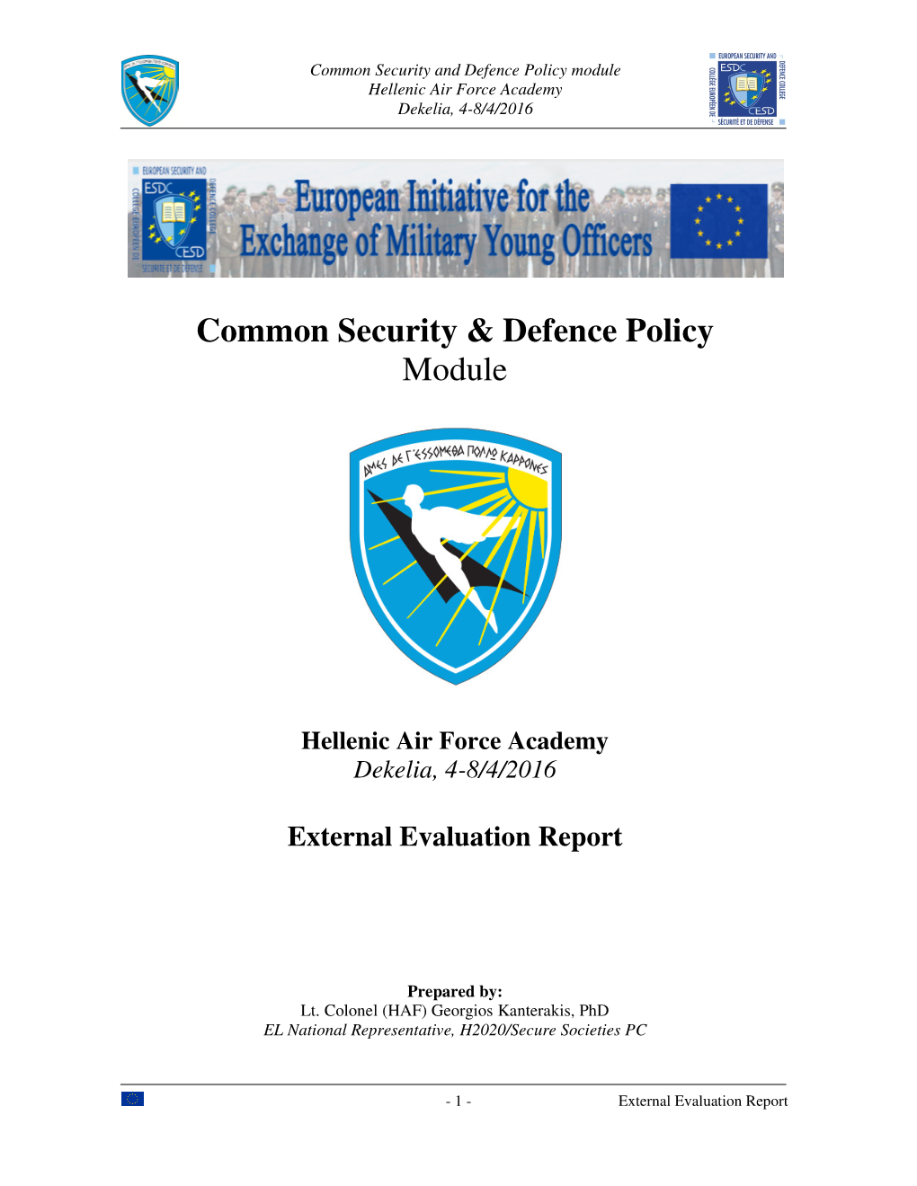 Common Security & Defence Policy Module