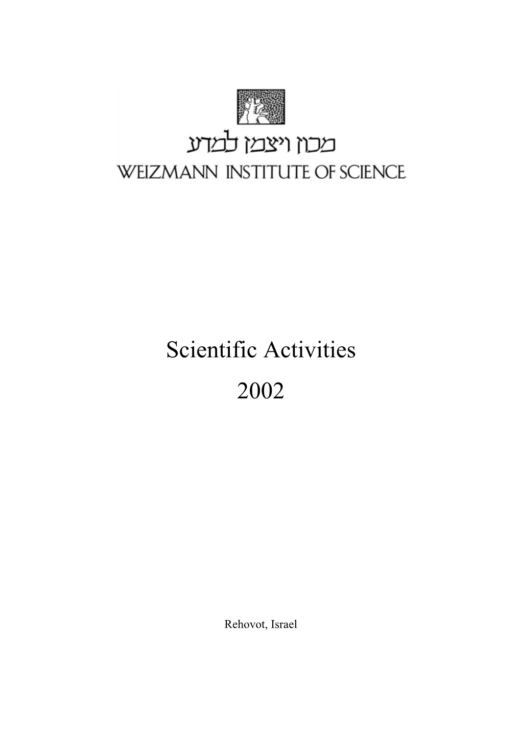 Scientific Activities 2002