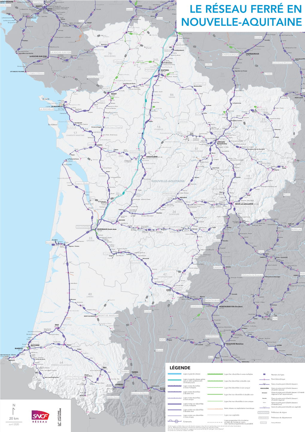 Le Réseau Ferré En Nouvelle-Aquitaine