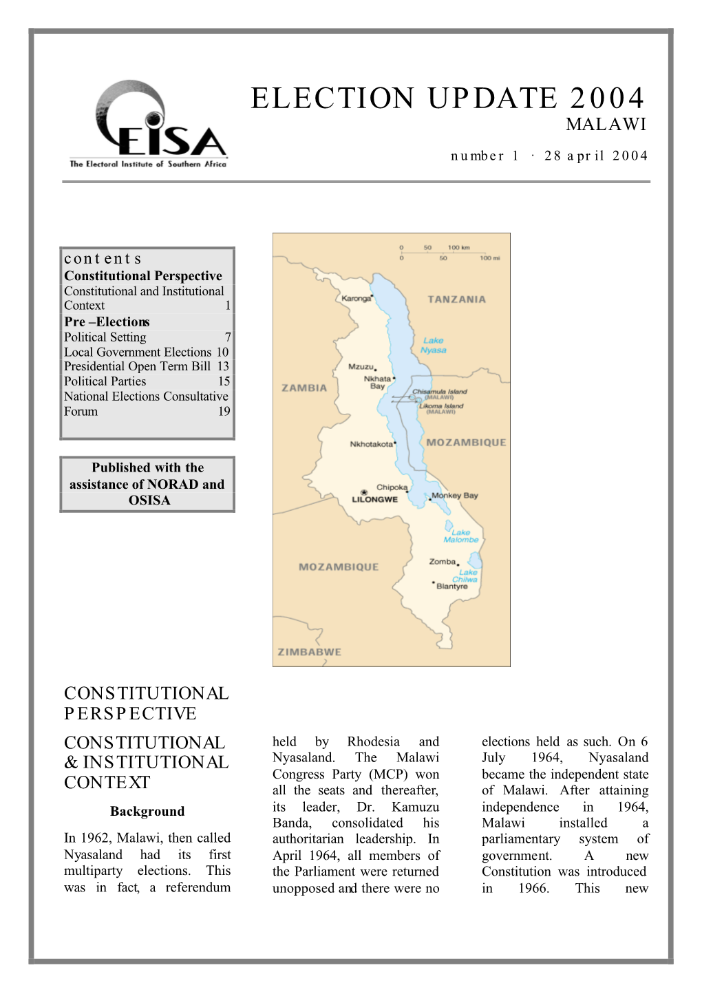 Election Update 2004 Malawi