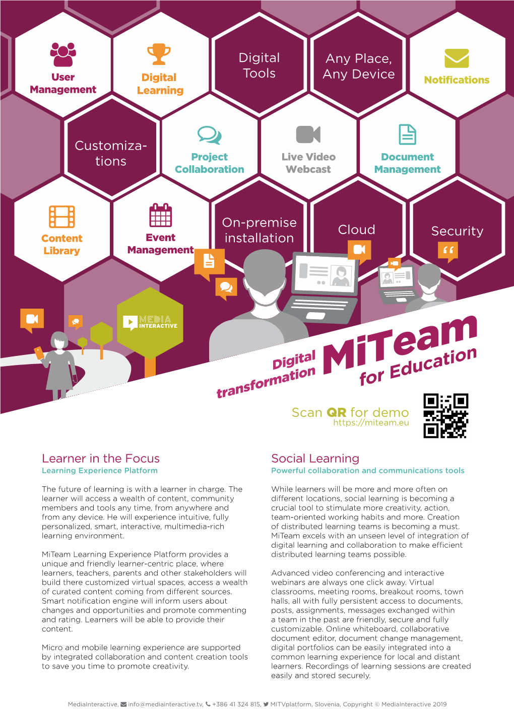 Miteamfor Education Transformation Scan QR for Demo