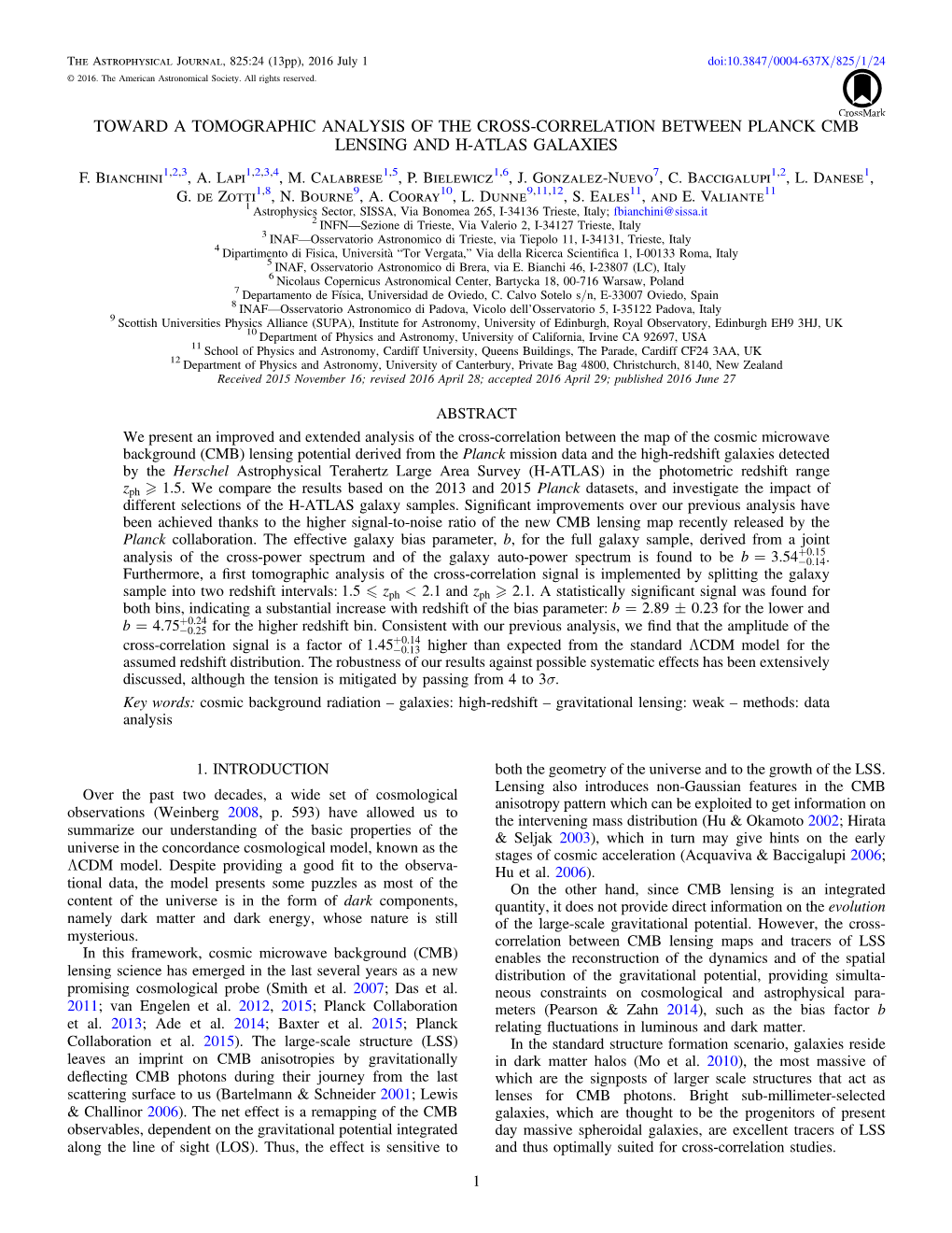 Toward a Tomographic Analysis of the Cross-Correlation Between Planck Cmb Lensing and H-Atlas Galaxies F